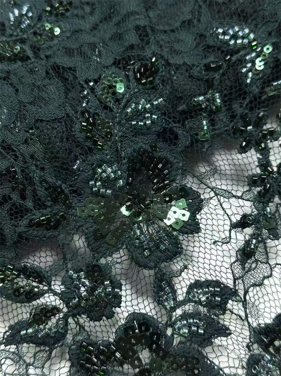 Beaded Lace Fabric - 5 Yards | COD HN637