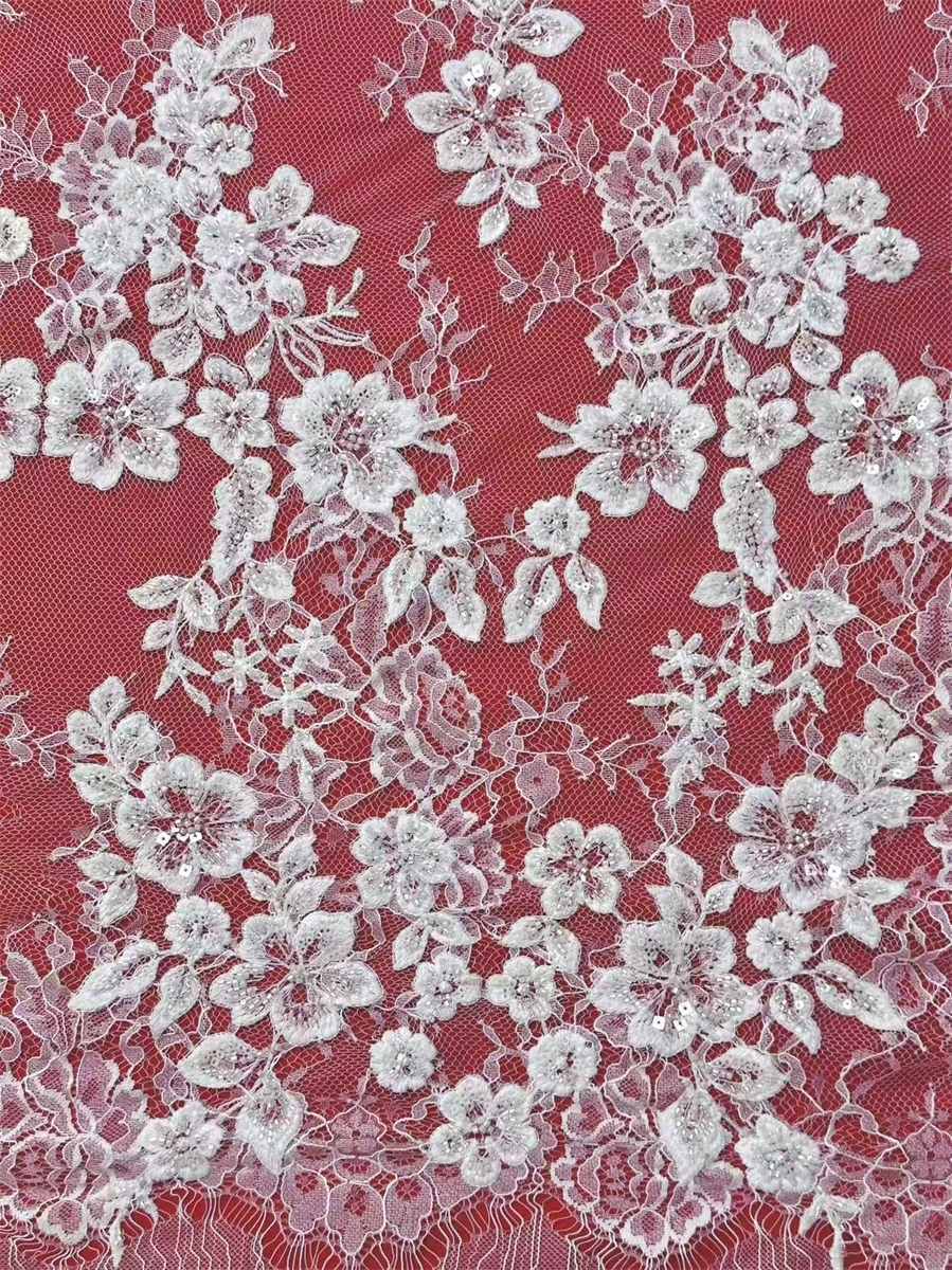 Beaded Lace Fabric - 5 Yards | COD HN637