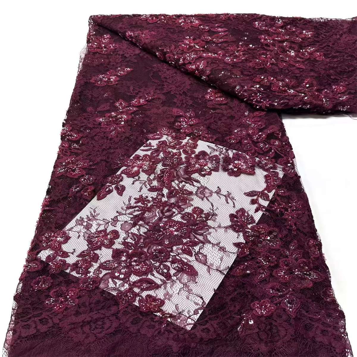 Beaded Lace Fabric - 5 Yards | COD HN637