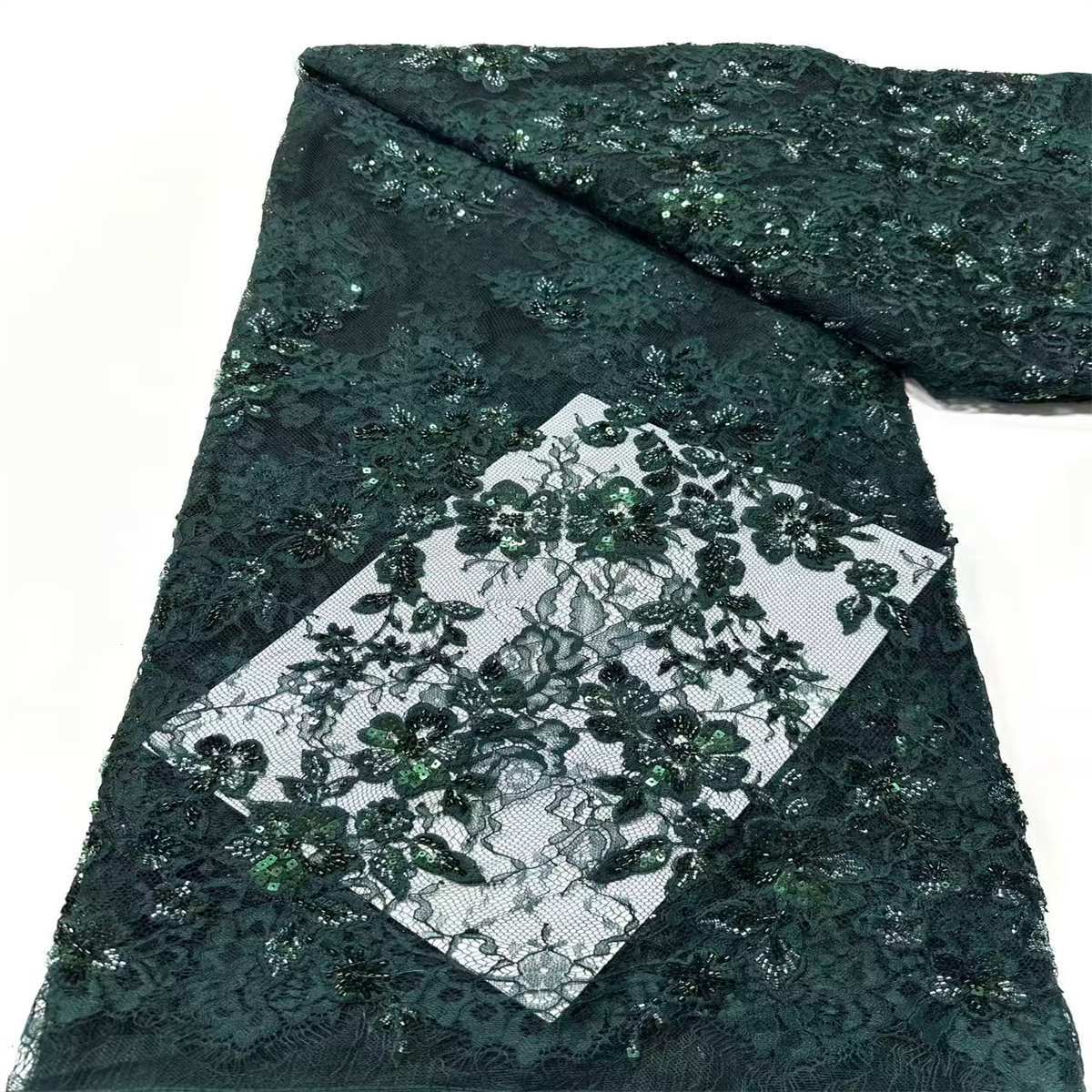 Beaded Lace Fabric - 5 Yards | COD HN637