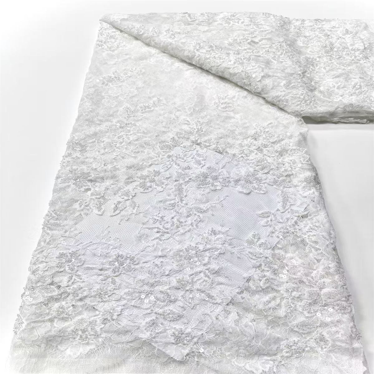 Beaded Lace Fabric - 5 Yards | COD HN637