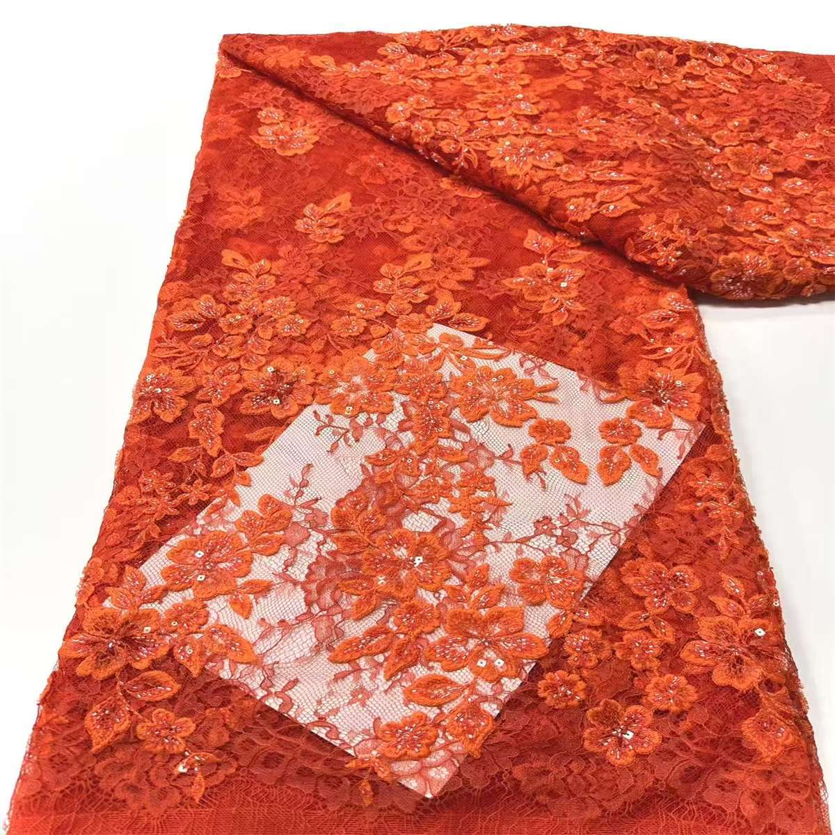 Beaded Lace Fabric - 5 Yards | COD HN637