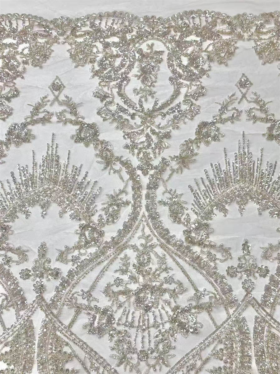 Beaded Lace Fabric - 5 Yards | COD HN537