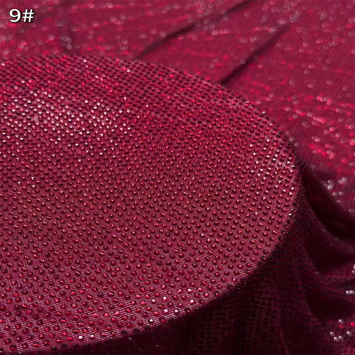 Rhinestones Embellished Mesh Lace Fabric for Dresses - 5 Yards | FID HN592