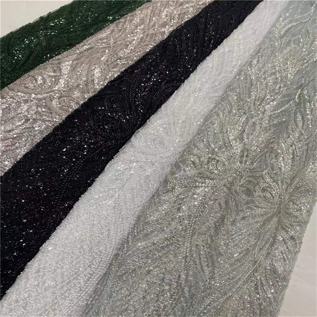Beaded Tulle Fabric - 5 Yards | STN JLT066