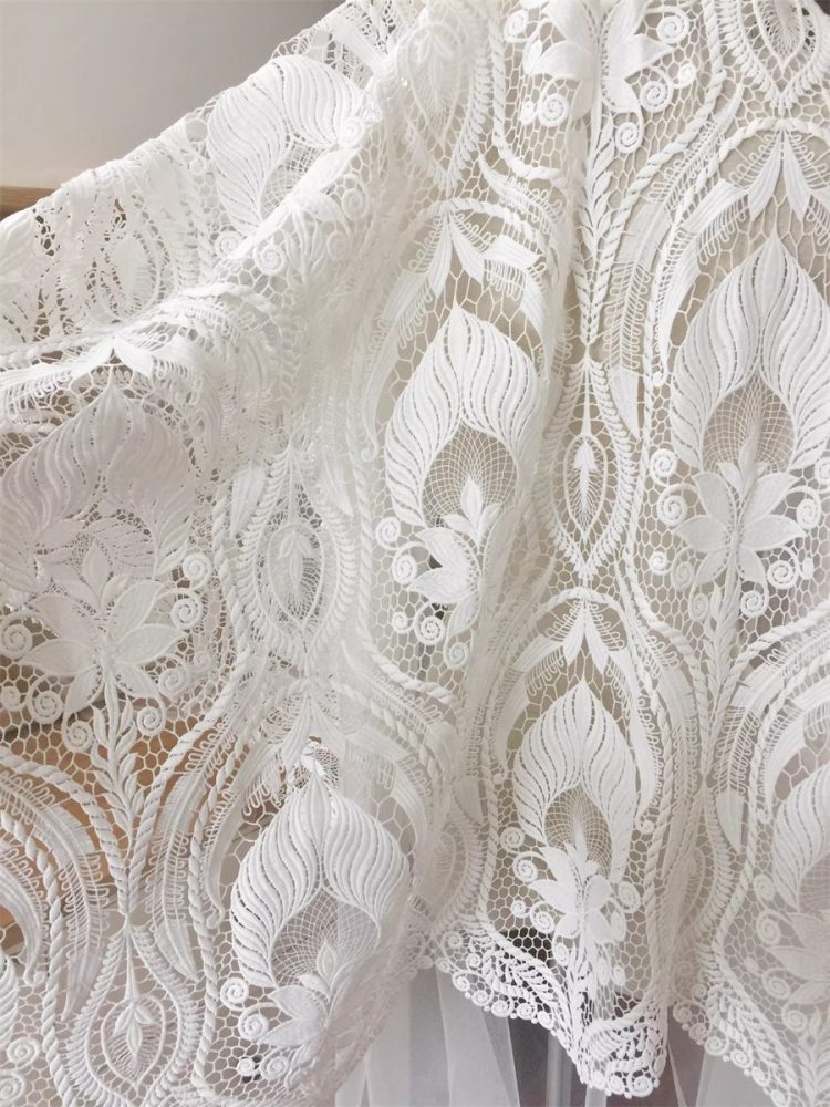 Bridal Lace Fabric - 1 Yard - Guipure Wedding Lace Fabric | STL SX140