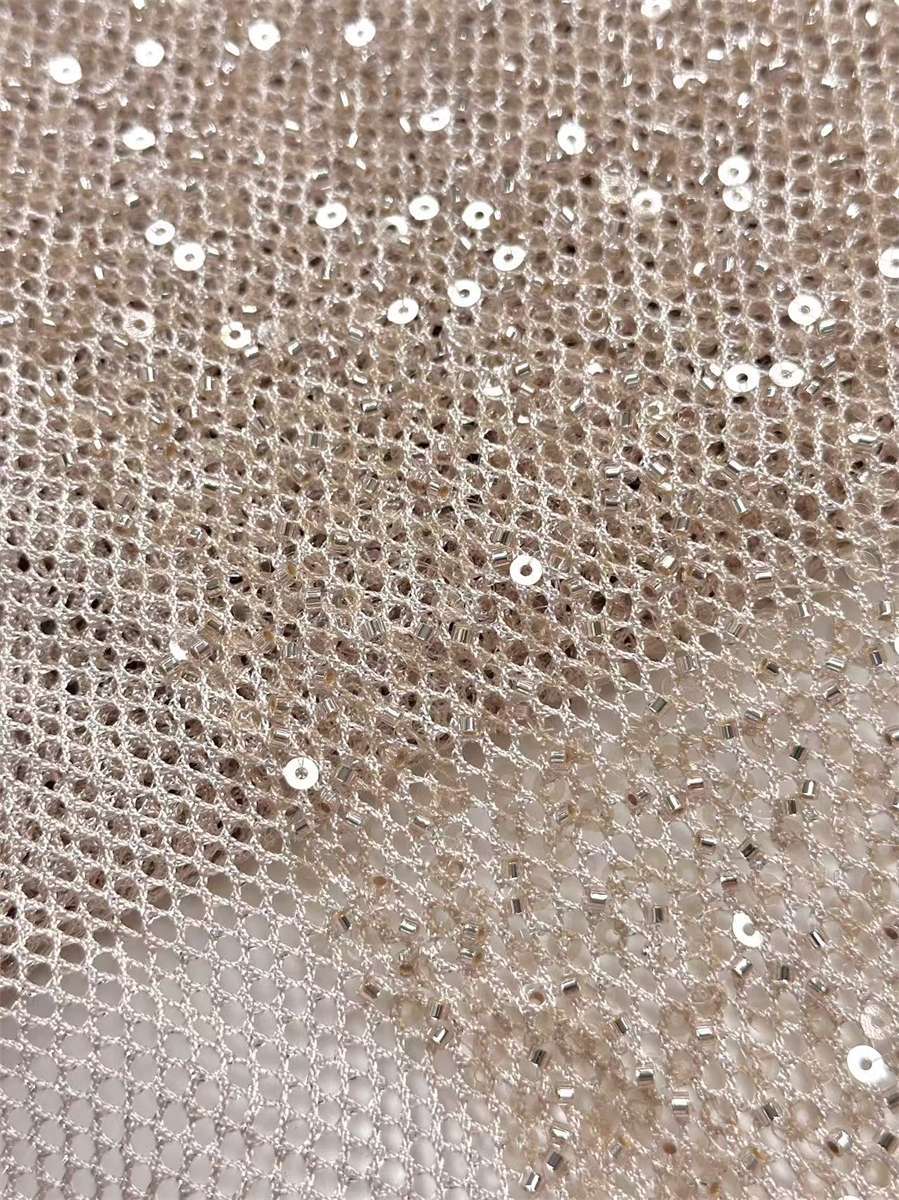 Beaded Tulle Fabric - 5 Yards | COD HN642