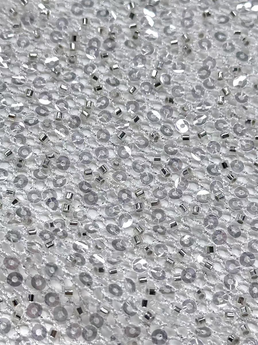 Beaded Tulle Fabric - 5 Yards | COD HN642