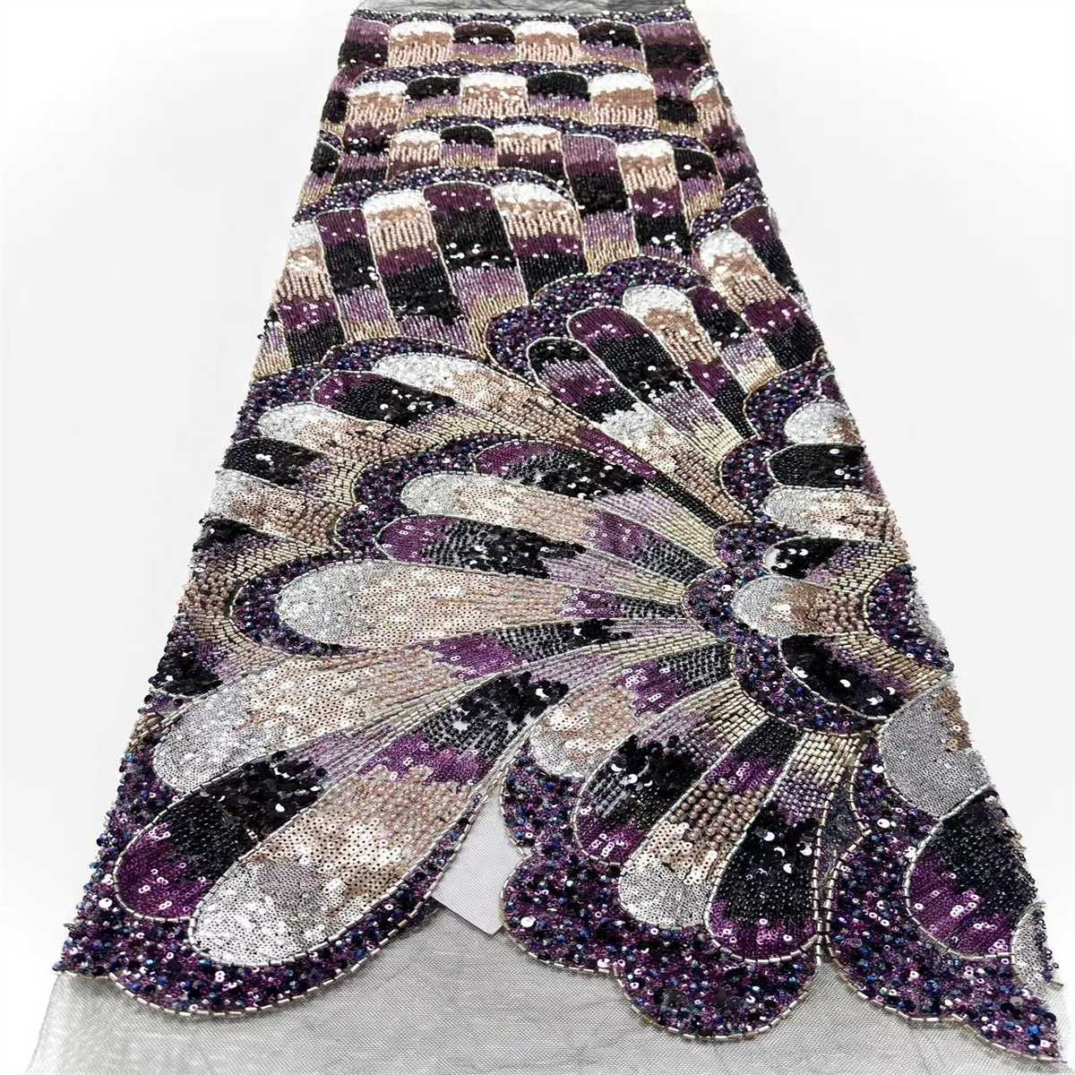 Beaded Tulle Fabric - 5 Yards | COD HN641