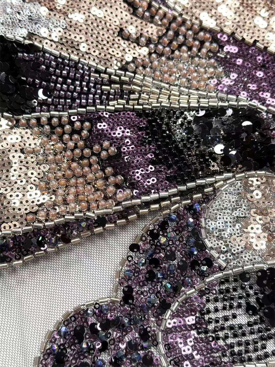Beaded Tulle Fabric - 5 Yards | COD HN641