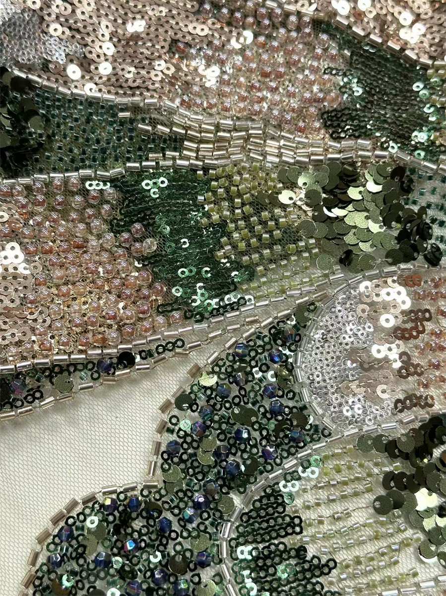Beaded Tulle Fabric - 5 Yards | COD HN641