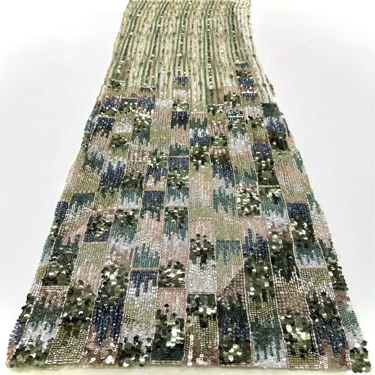 Beaded Tulle Fabric - 5 Yards | COD HN644