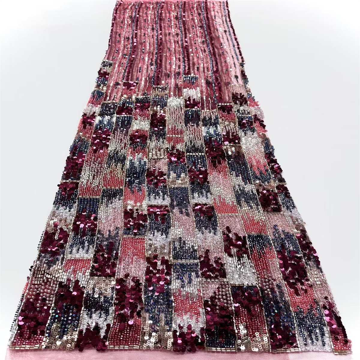 Beaded Tulle Fabric - 5 Yards | COD HN644