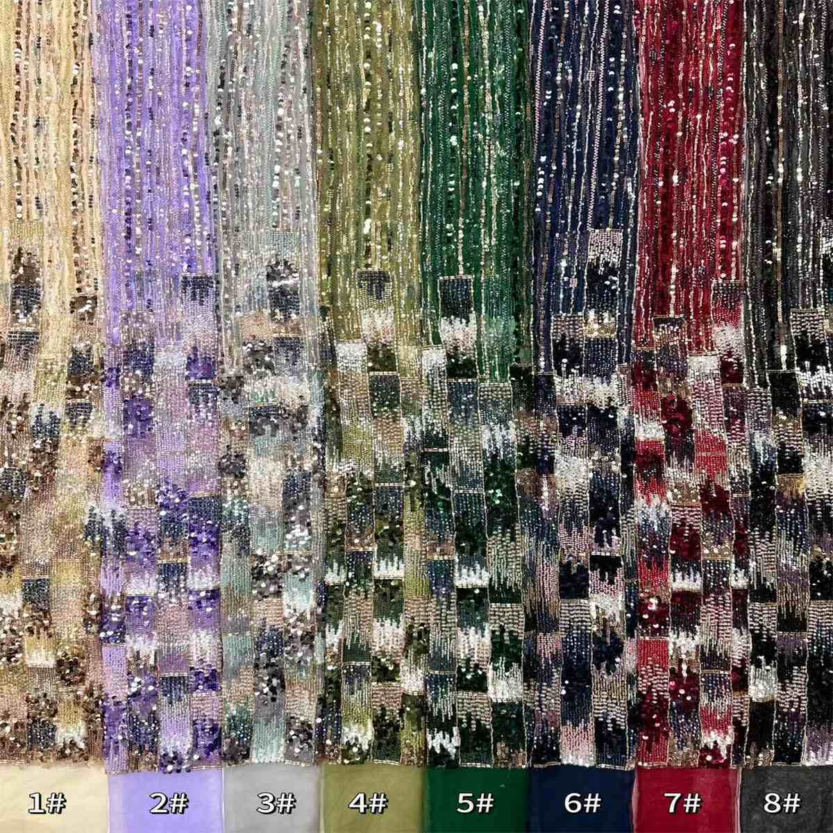 Beaded Tulle Fabric - 5 Yards | COD HN644