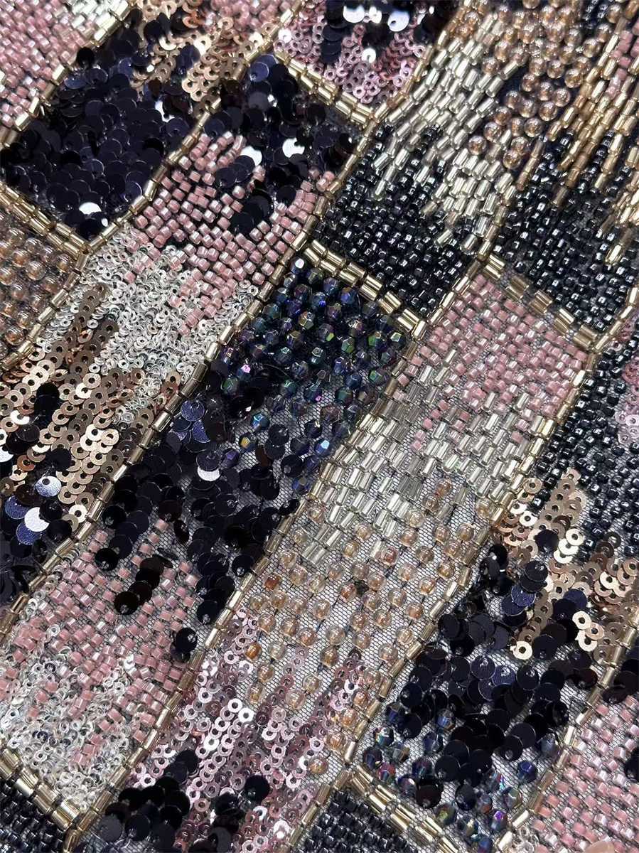 Beaded Tulle Fabric - 5 Yards | COD HN644