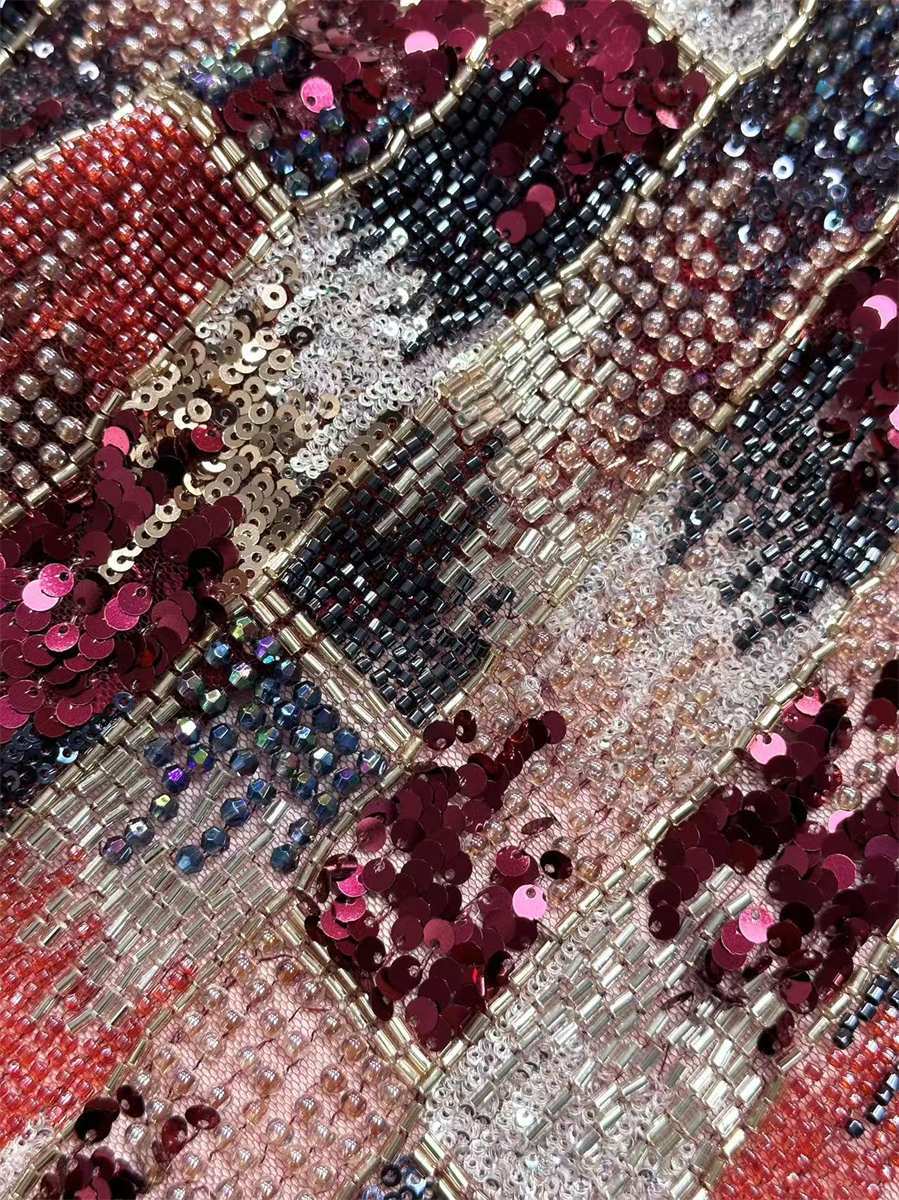 Beaded Tulle Fabric - 5 Yards | COD HN644