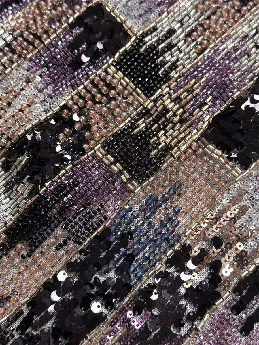 Beaded Tulle Fabric - 5 Yards | COD HN644