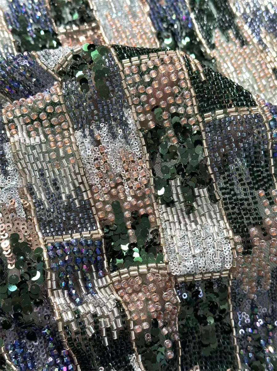 Beaded Tulle Fabric - 5 Yards | COD HN644