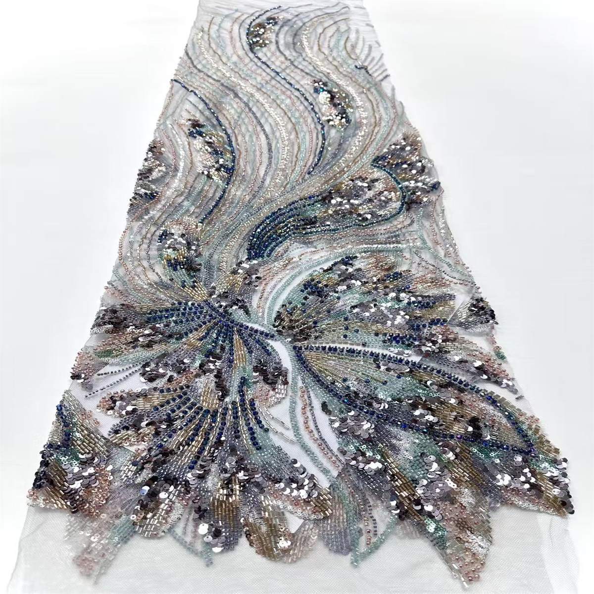 Beaded Tulle Fabric - 5 Yards | COD HN645