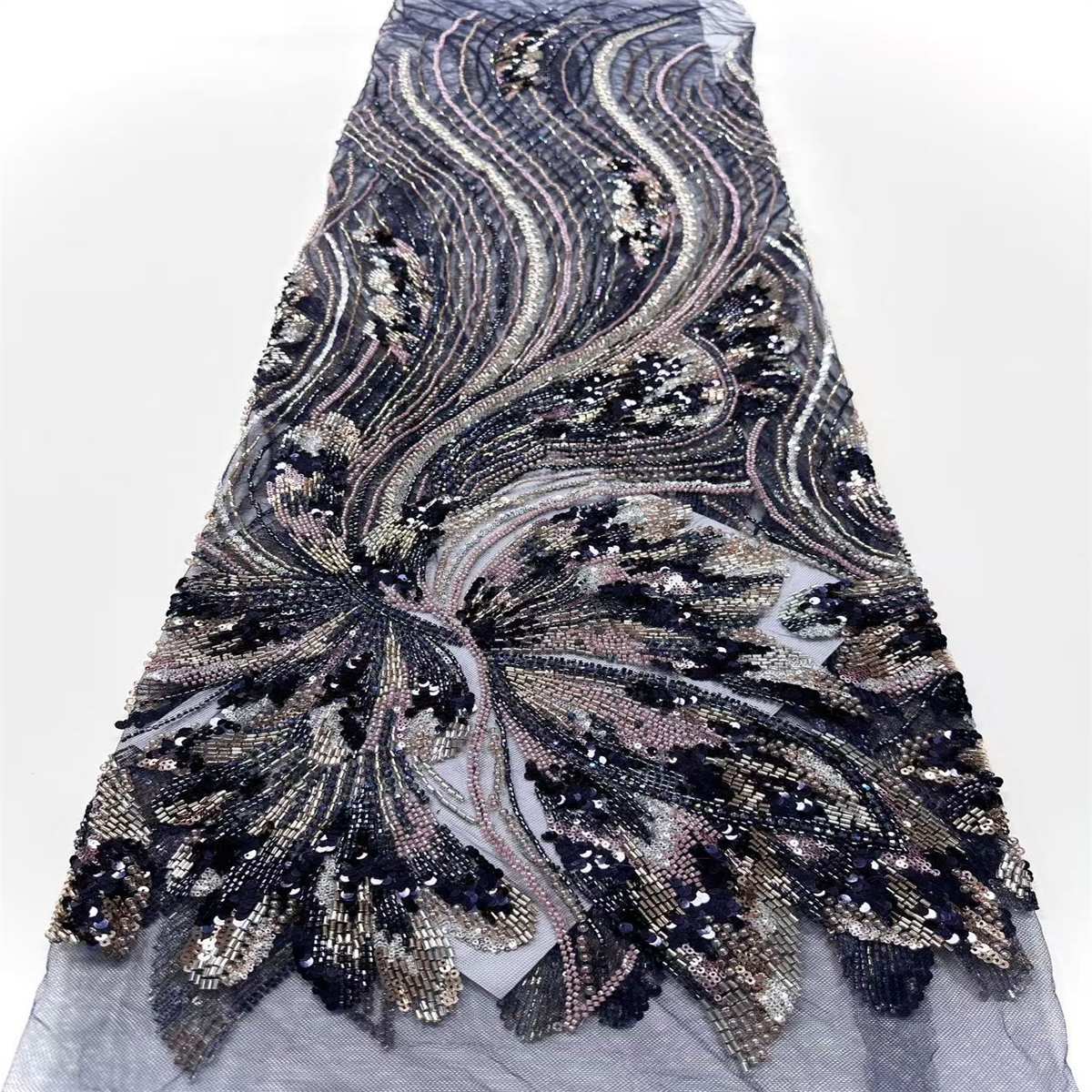 Beaded Tulle Fabric - 5 Yards | COD HN645
