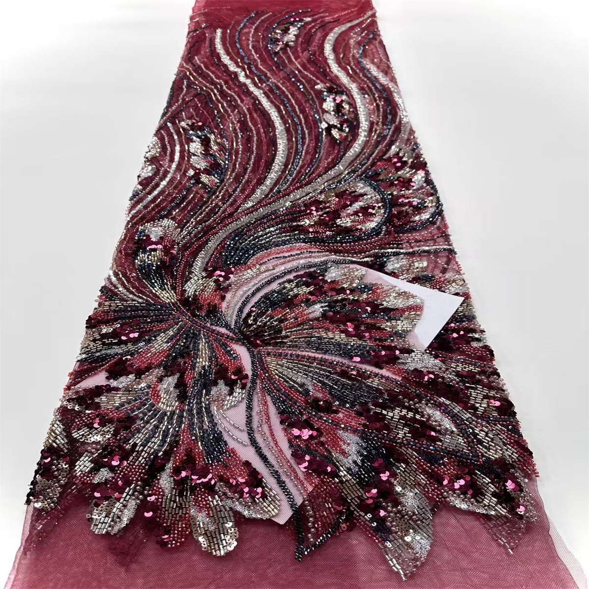 Beaded Tulle Fabric - 5 Yards | COD HN645