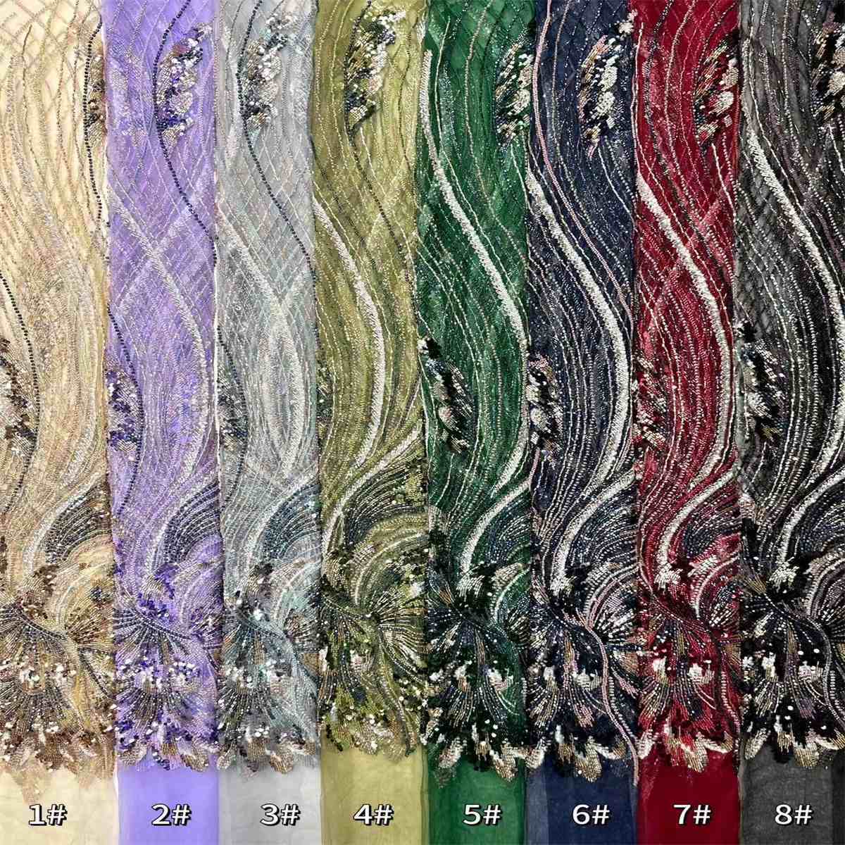 Beaded Tulle Fabric - 5 Yards | COD HN645
