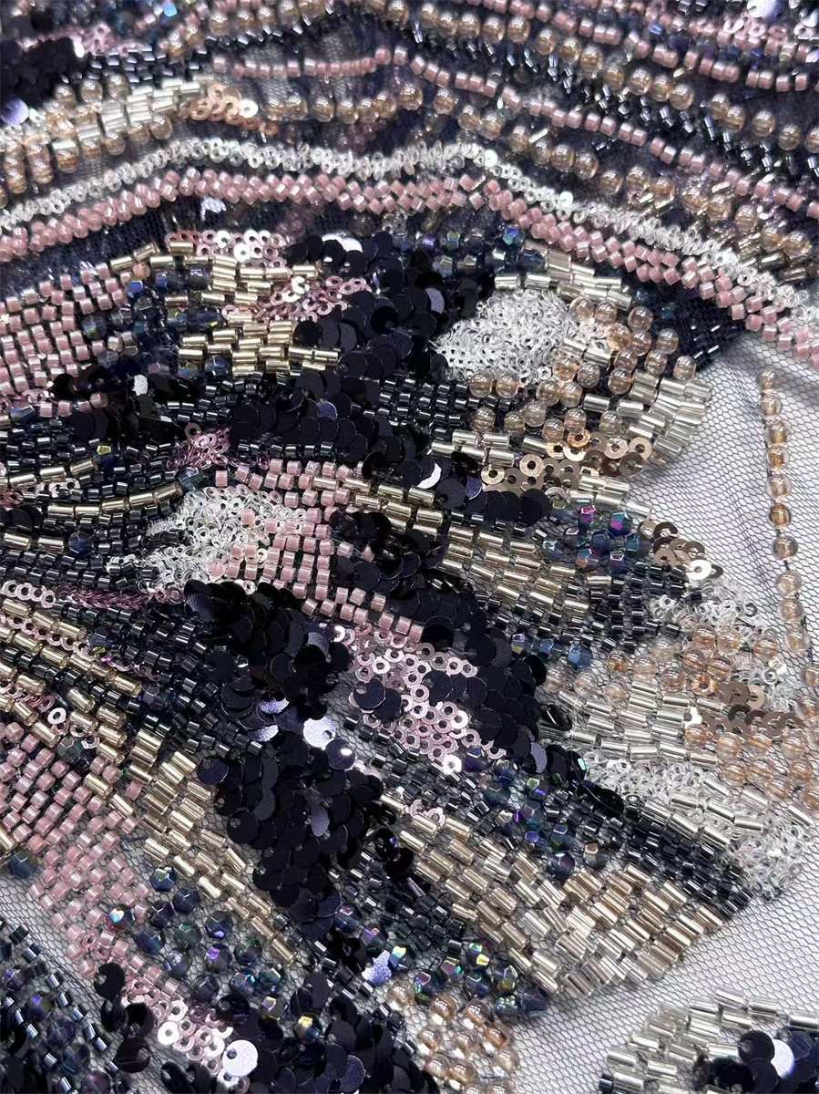 Beaded Tulle Fabric - 5 Yards | COD HN645