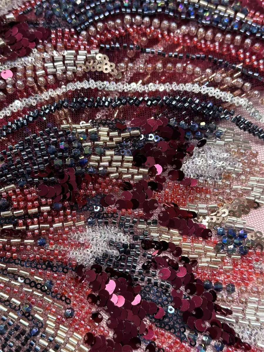 Beaded Tulle Fabric - 5 Yards | COD HN645