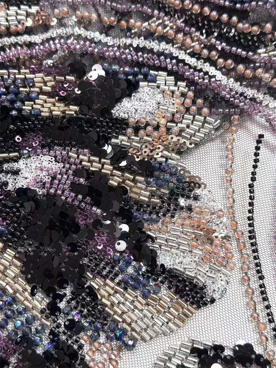Beaded Tulle Fabric - 5 Yards | COD HN645