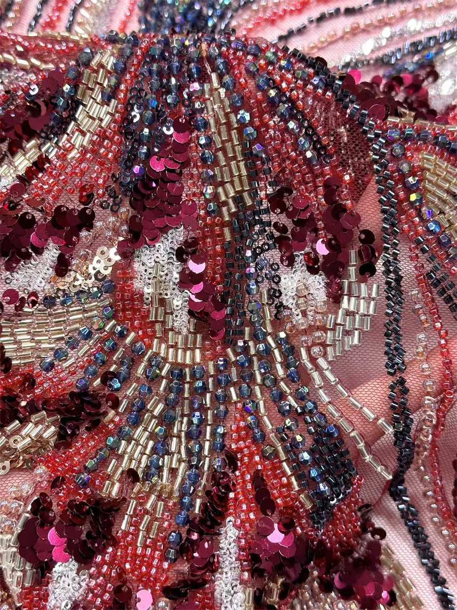 Beaded Tulle Fabric - 5 Yards | COD HN645