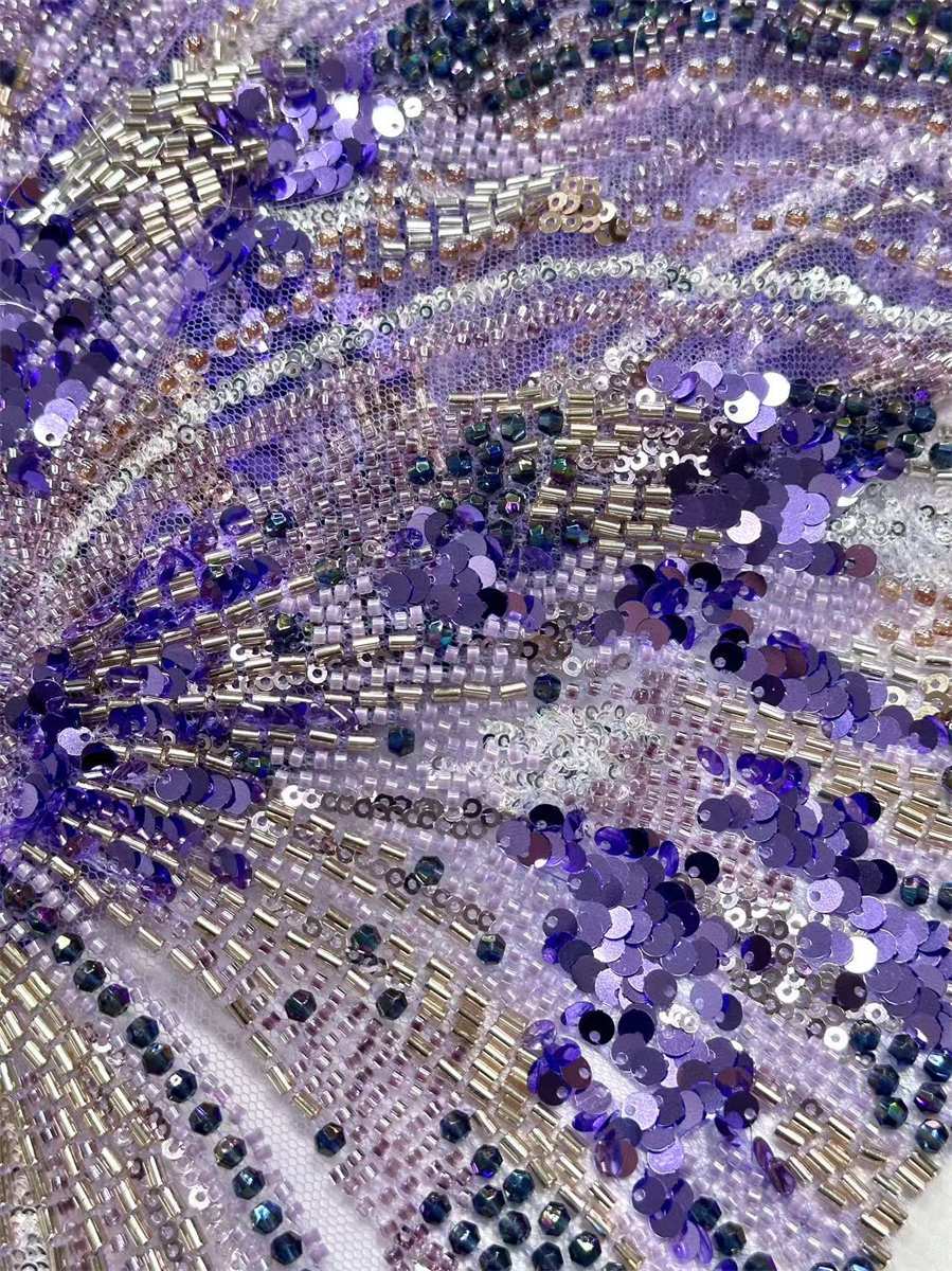 Beaded Tulle Fabric - 5 Yards | COD HN645