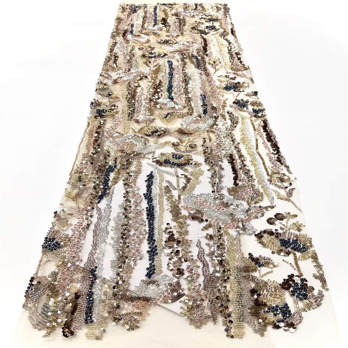 Beaded Tulle Fabric - 5 Yards | COD HN646