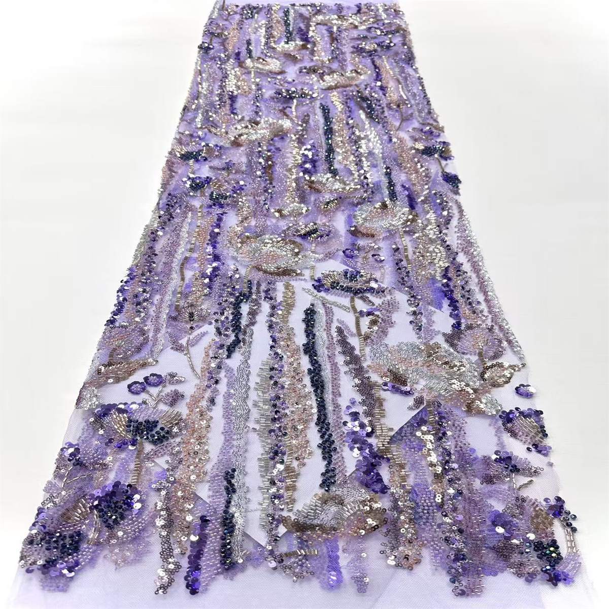 Beaded Tulle Fabric - 5 Yards | COD HN646