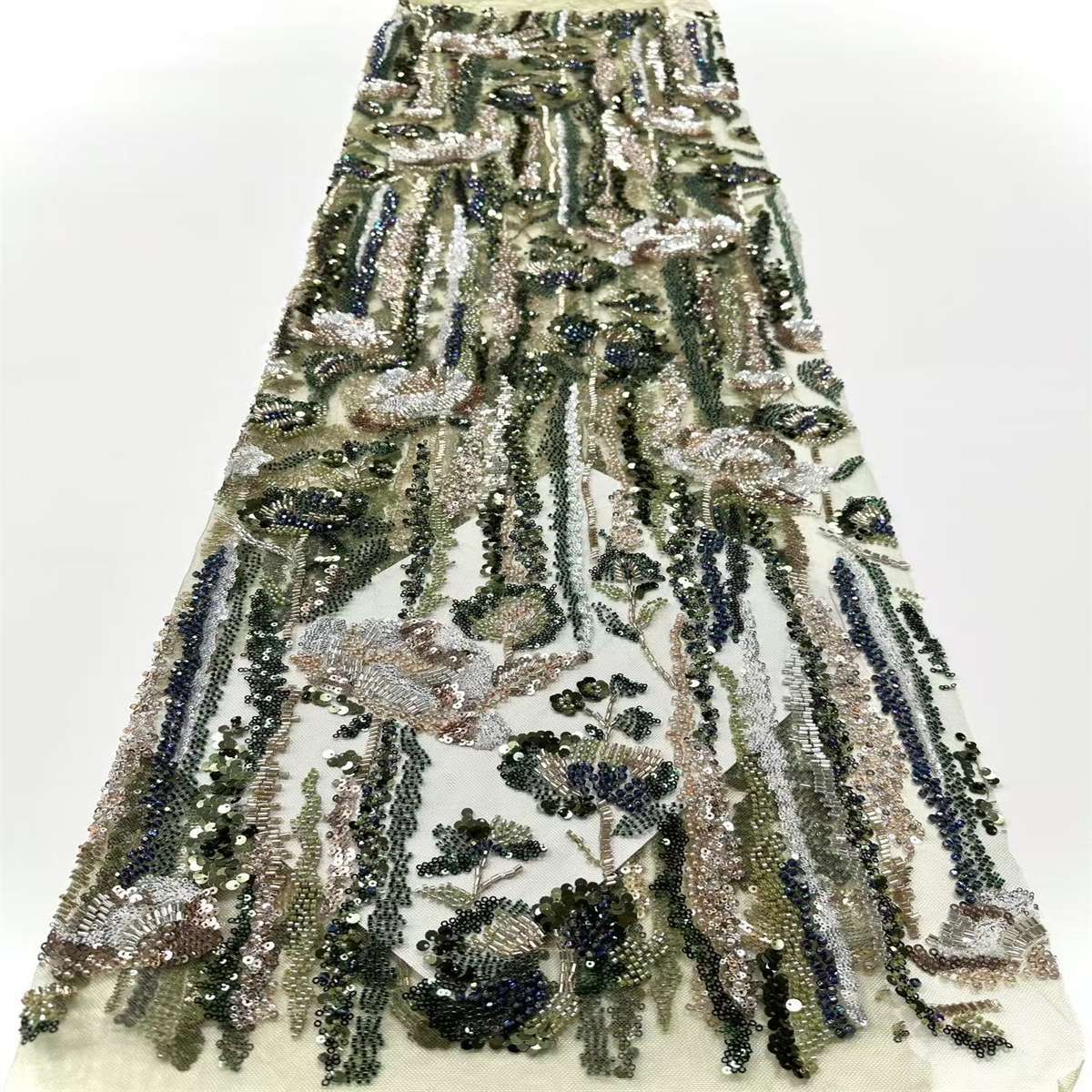 Beaded Tulle Fabric - 5 Yards | COD HN646