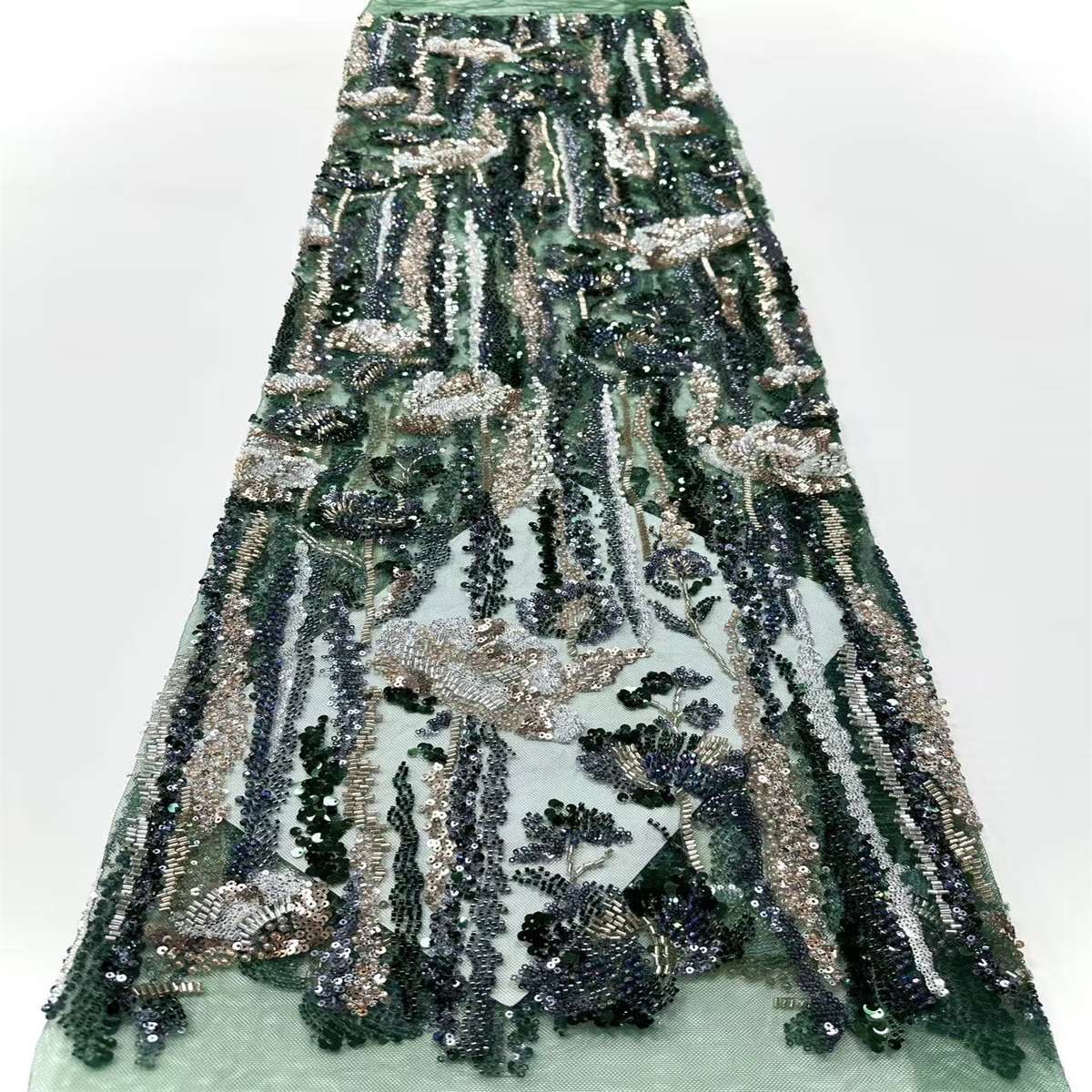 Beaded Tulle Fabric - 5 Yards | COD HN646