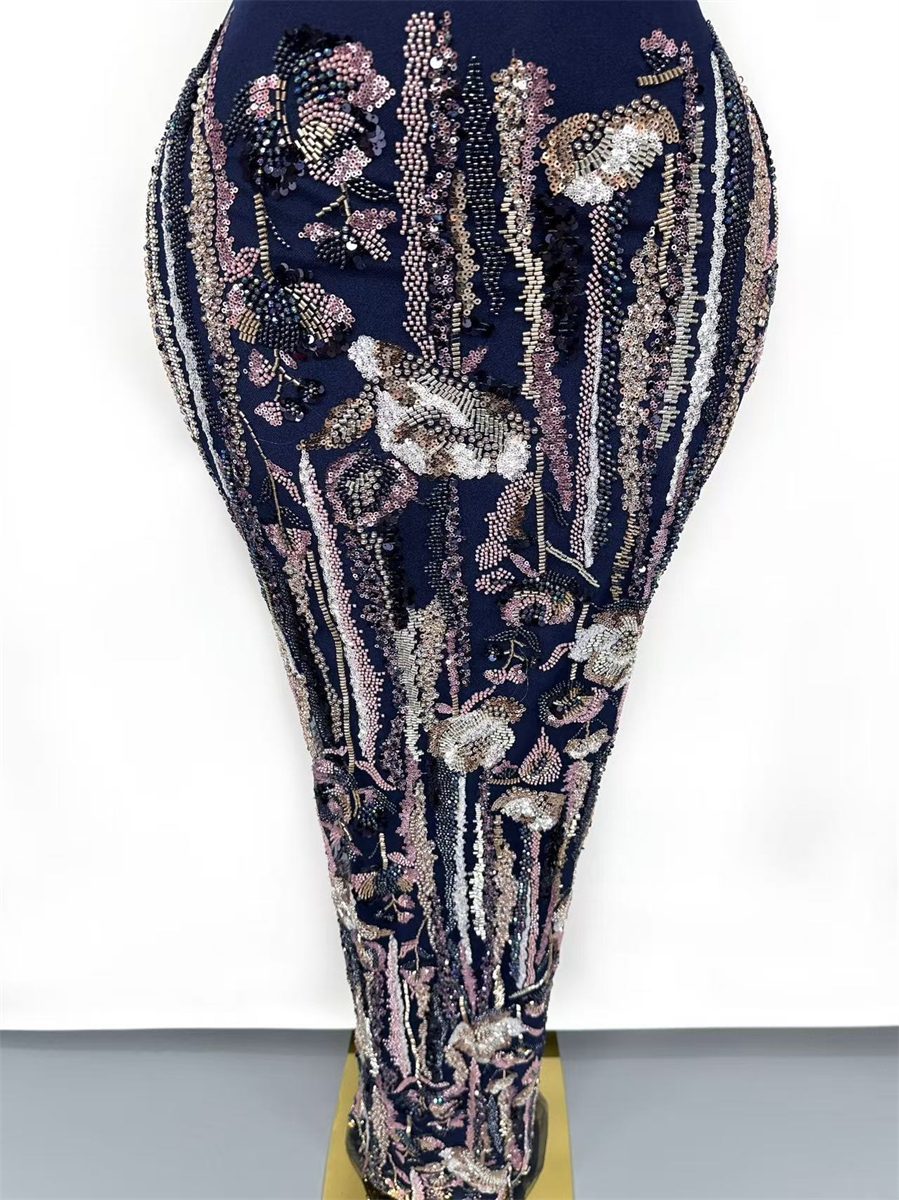 Beaded Tulle Fabric - 5 Yards | COD HN646