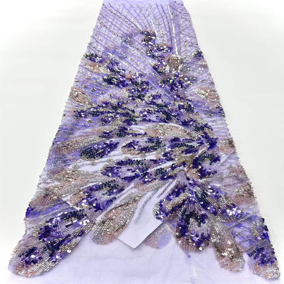 Beaded Tulle Fabric - 5 Yards | COD HN647