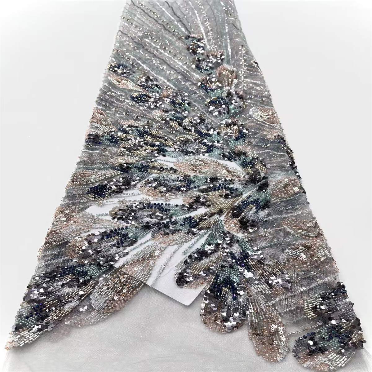 Beaded Tulle Fabric - 5 Yards | COD HN647