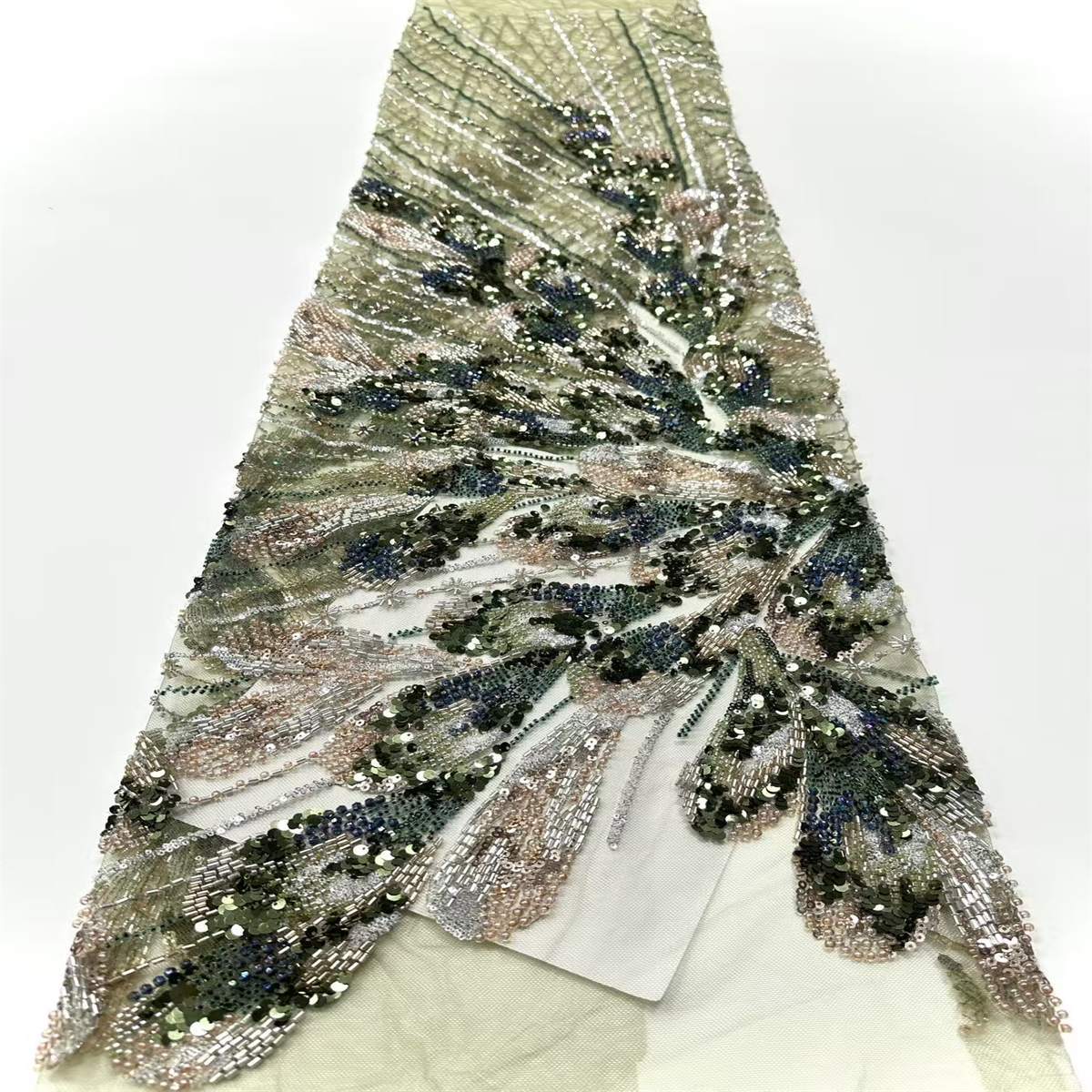 Beaded Tulle Fabric - 5 Yards | COD HN647