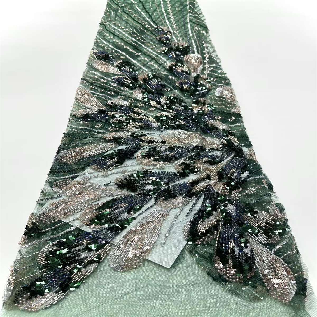 Beaded Tulle Fabric - 5 Yards | COD HN647