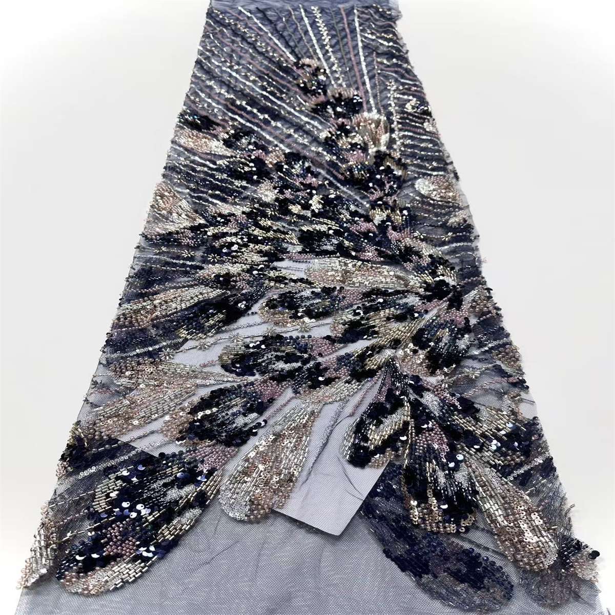 Beaded Tulle Fabric - 5 Yards | COD HN647