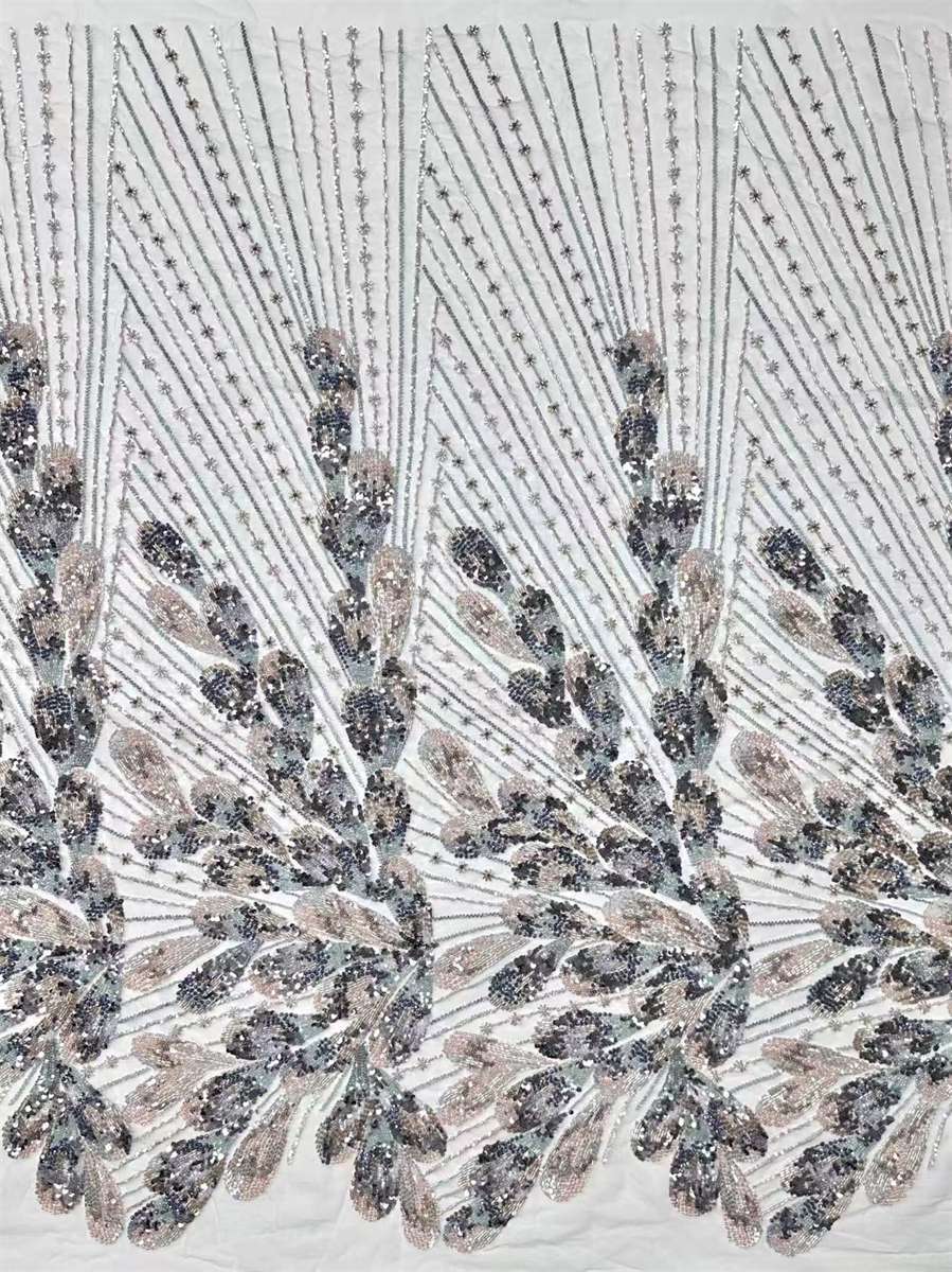 Beaded Tulle Fabric - 5 Yards | COD HN647