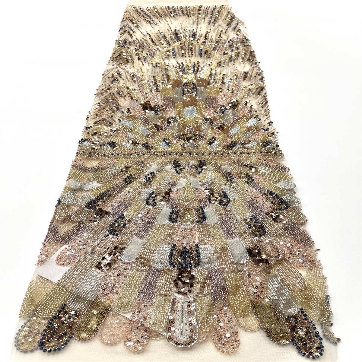 Beaded Tulle Fabric - 5 Yards | COD HN648