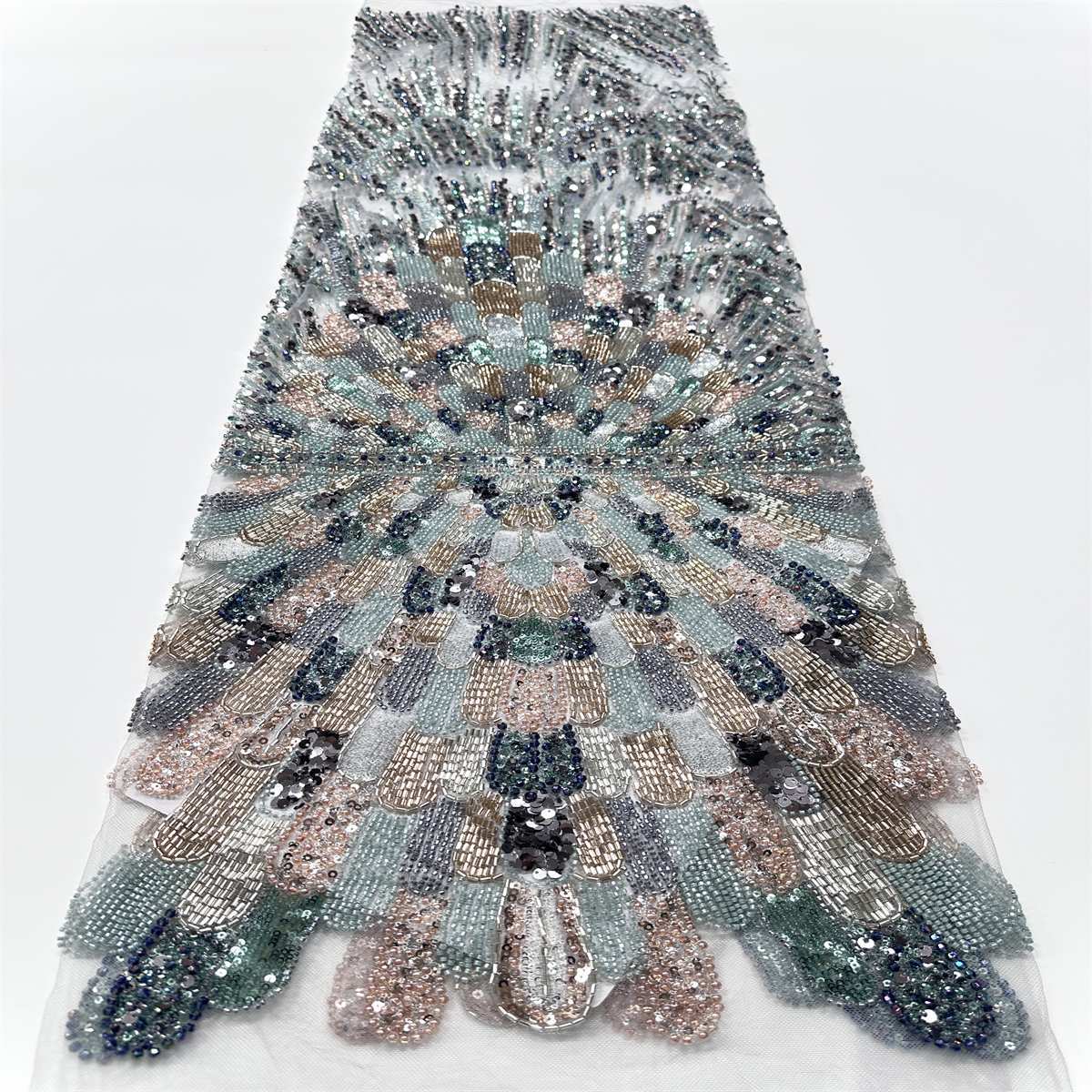 Beaded Tulle Fabric - 5 Yards | COD HN648