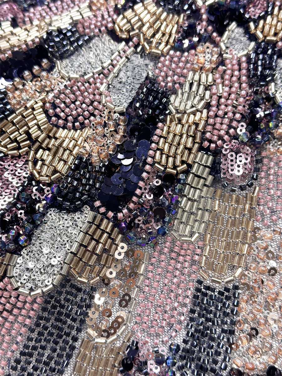 Beaded Tulle Fabric - 5 Yards | COD HN648