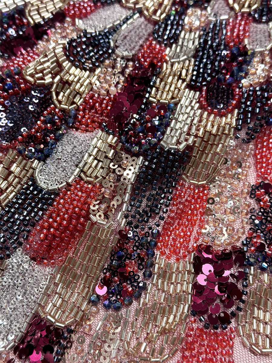 Beaded Tulle Fabric - 5 Yards | COD HN648