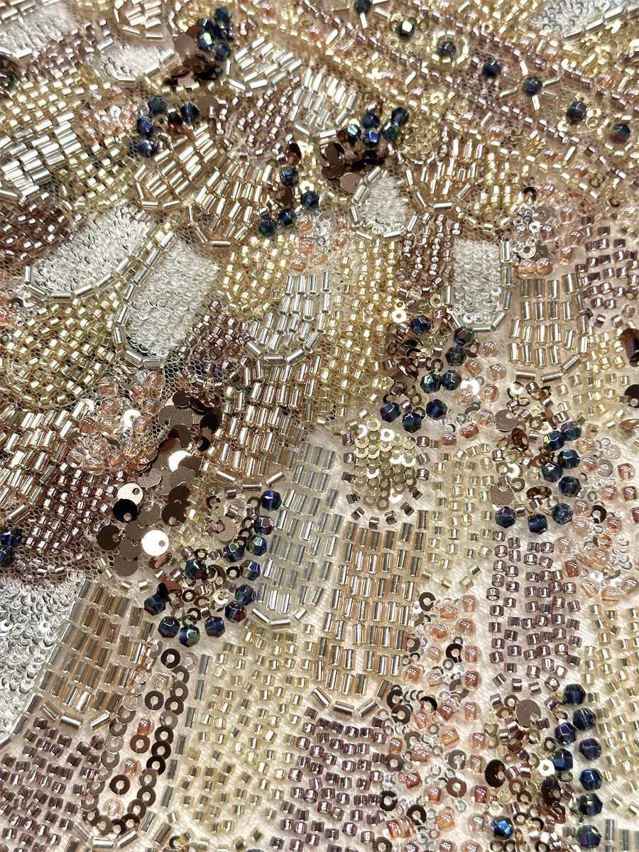 Beaded Tulle Fabric - 5 Yards | COD HN648