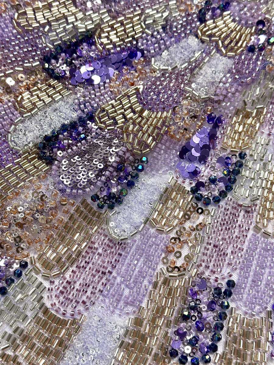Beaded Tulle Fabric - 5 Yards | COD HN648