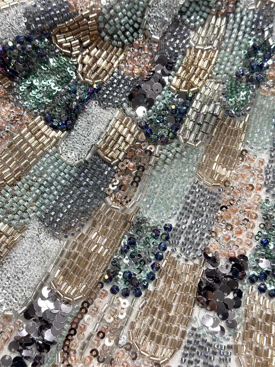 Beaded Tulle Fabric - 5 Yards | COD HN648