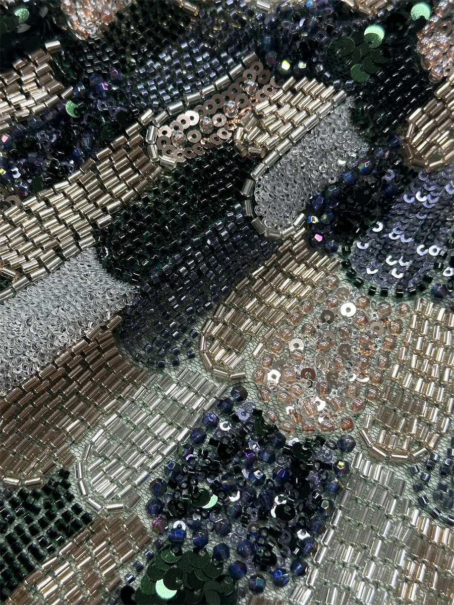 Beaded Tulle Fabric - 5 Yards | COD HN648